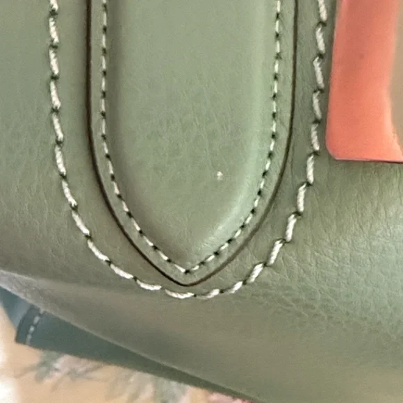 Coach Green Derby Pebble Leather Shoulder Tote Bag - Picture 4 of 7